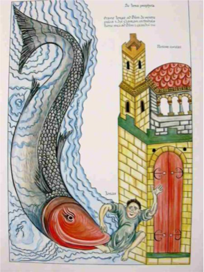Jonas out of the jaws of the monster. Gerrada Landsberg